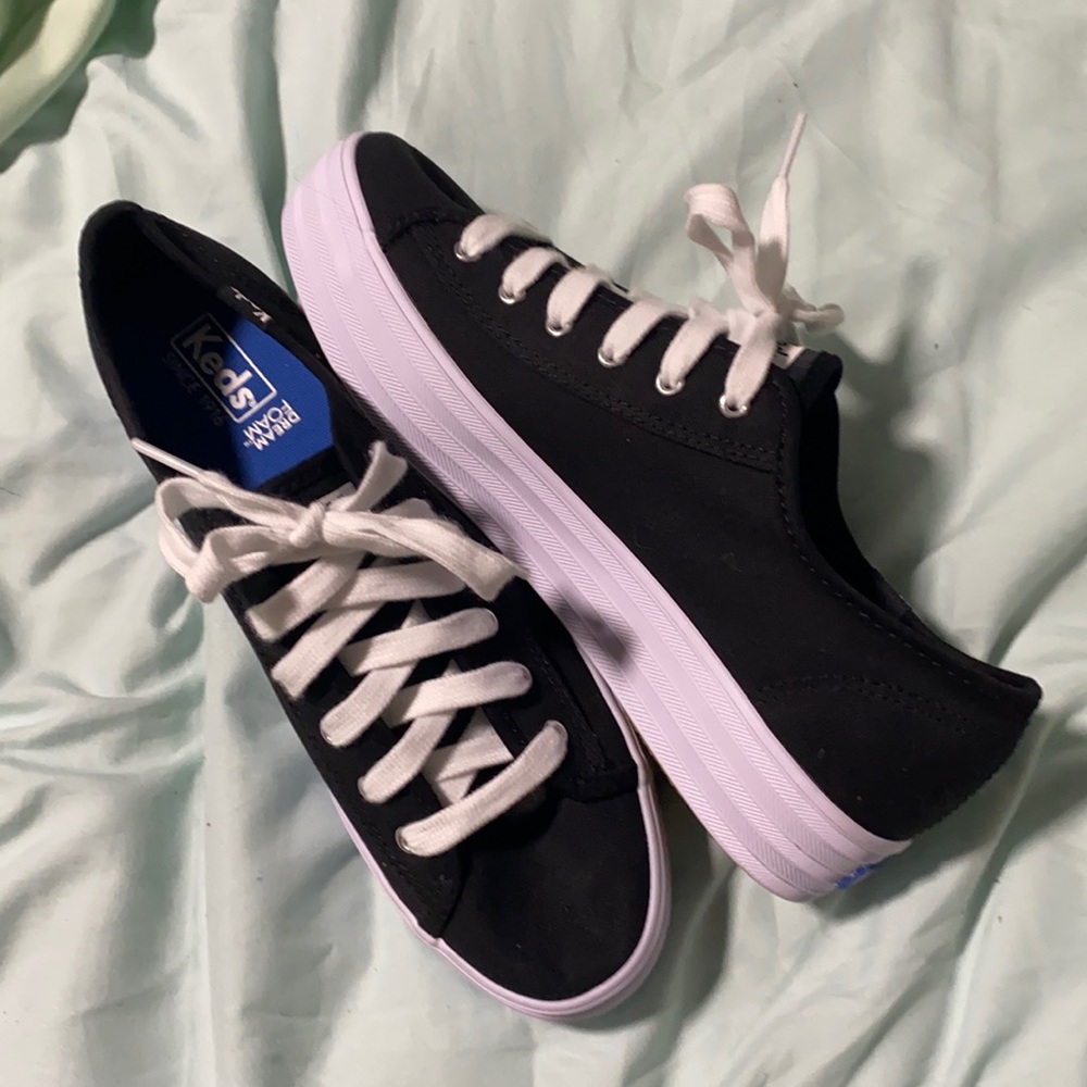 Black and white Keds. Women's size 7.5
